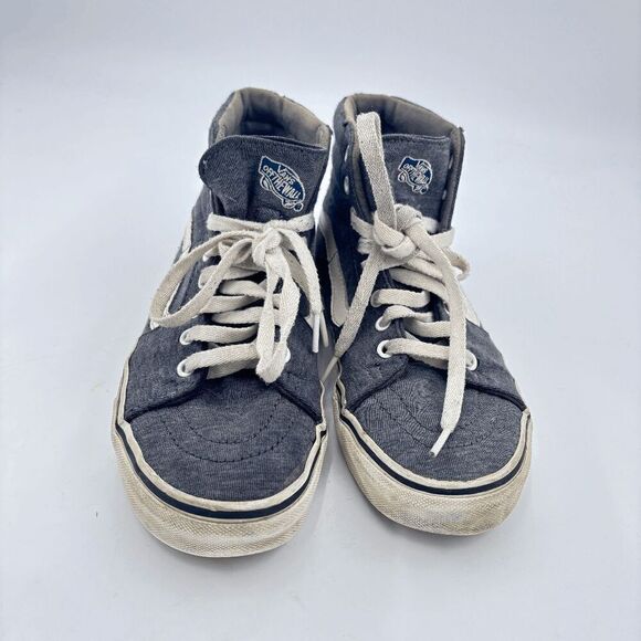 Vans Off the Wall Skater Hi Top Gray White Shoes Sneakers Women's 7 Men's 8.5 - Picture 2 of 8